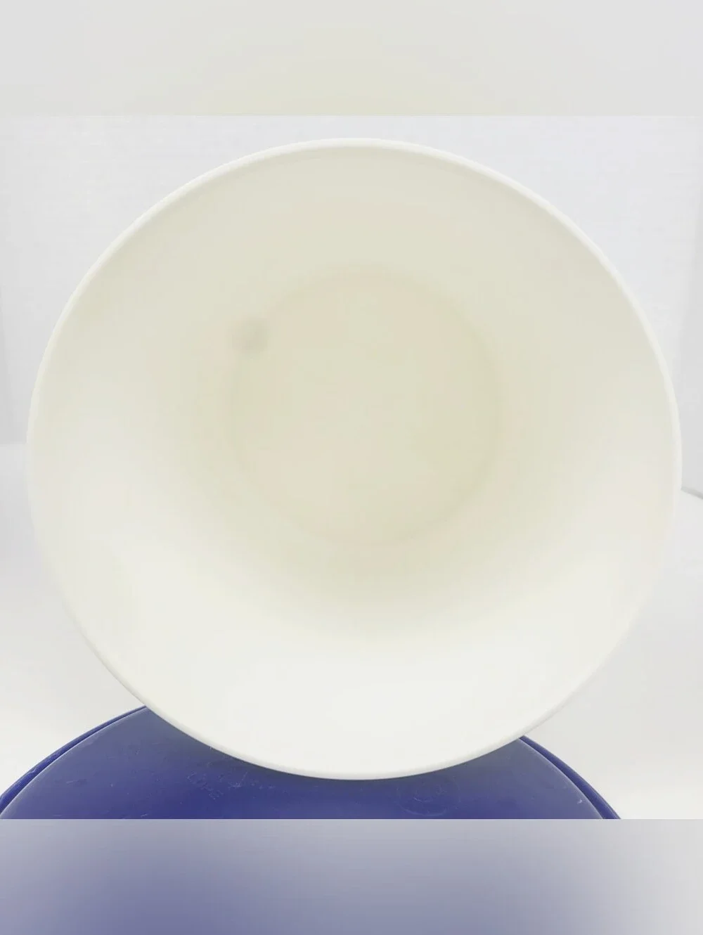 Vtg 90s~Tupperware One Touch Canisters~2416B~2418B~2420D~2422B~White w/Blue Lids